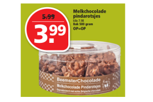 melkchocolade pindarotsjes