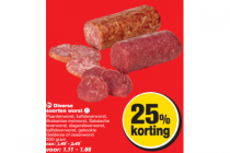 diverse soorten worst