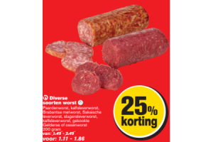 diverse soorten worst