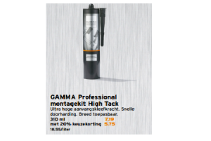 gamma professional montagekit high tack