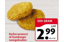 barbecueworst of voorgebraden hamburgers