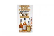 glenkinchie talisker of dalwhinnie whisky plus foodspray