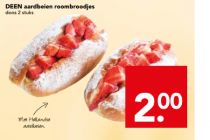 deen aardbeien roombroodjes