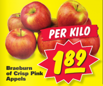 braeburn of crisp pink appels
