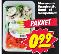 macaroni spaghetti bami of nasipakket