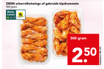 deen scharrelhotwings of gekruide kipdrummets