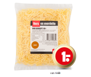 vers en voordelig geraspte kaas