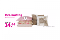 alle woonkussens 15 korting