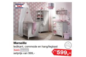 marseille set ledikant commode en hanglegkast