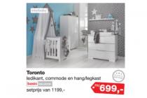 toronto set ledikant commode en hanglegkast