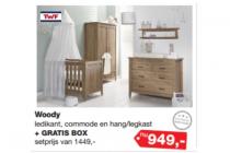 woody ledikant commode en hanglegkast plus gratis box