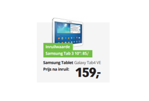 inruilwaarde samsung tab 3 10