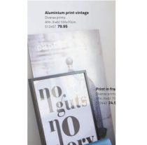 aluminium print vintage