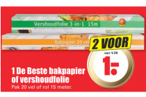 1 de beste bakpapier of vershoudfolie
