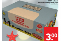 deen vakantie uitdeelverpakking zakjes chips