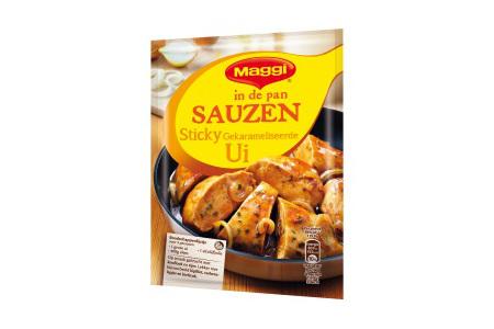 maggi in de pan sauzen gekarameliseerde ui