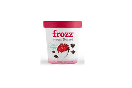 frozz frozen yoghurt framboos  chocolade