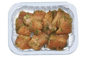 wokzalm met knoflook of peper
