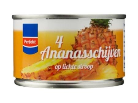 perfekt ananas schijven