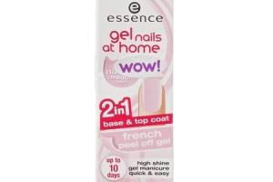 essence gel nails at home 2in1 peel off gel base  french top coat