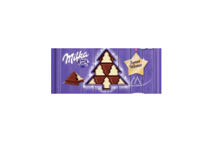 milka chocoladetablet kerstboom