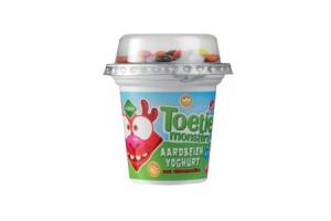 melkan toetiemonsters aardbeienyoghurt