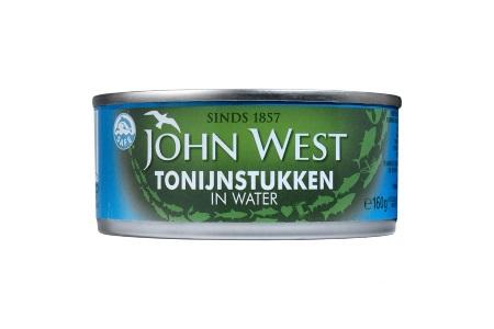 john west tonijnstukken in water 160 gram