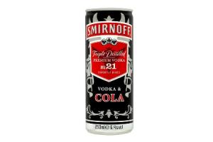 smirnoff vodka en cola