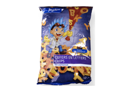 markant cijfers en letters chips