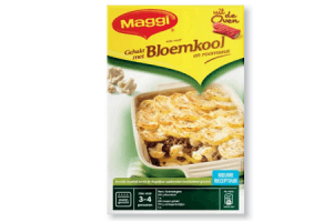 maggi hollands pannetje gehakt met bloemkool en roomsaus