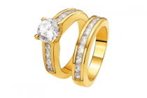 eve goldplated 2 in 1 ring met zirkonia