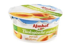almhof biologische yoghurt perzik abrikoos
