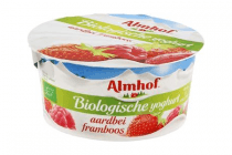 almhof biologische yoghurt aarbei framboos