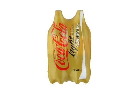 coca cola 4 pack light caffeine vrij 1.5 liter