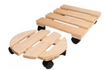 houten plantentrolley