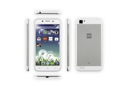 hema smartphone h5 wit met zilver