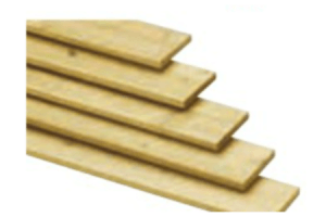 tuinplank geschaafd