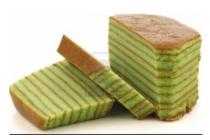 spekkoek naturel of pandan