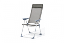 standenstoel met 5 standen aluminium  textileen