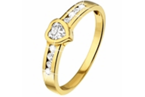 gouden ring met zirkonia 14 49 82