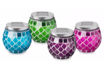 led solar mozaiek pot