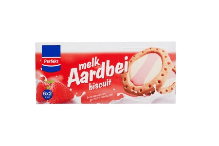 perfekt duomelk biscuit aardbei