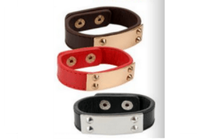 armband met metalen plaat