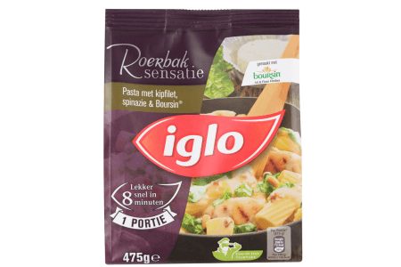 iglo pasta met kipfilet spinazie  boursin