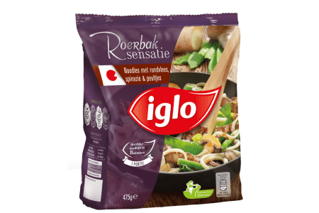 iglo noodles met rundvlees spinazie  peulen