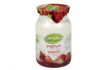 campina yoghurt op fruit aardbei