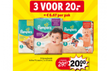 pampers stapelkorting 3 voor euro30 