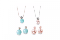 zomerse ketting met oorbellen