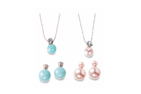 zomerse ketting met oorbellen