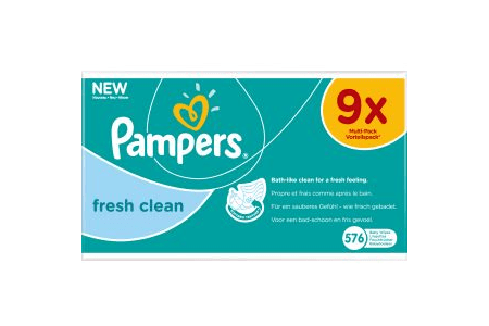 pampers fresh clean 9x64 stuks